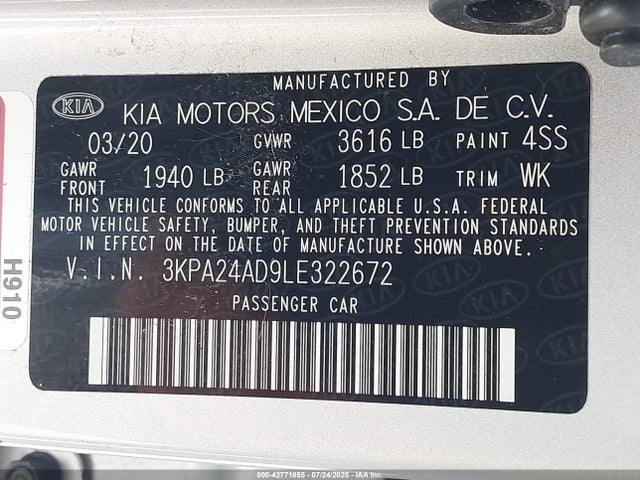 3KPA24AD9LE322672 KIA gammaii 1.6mpi+cvt