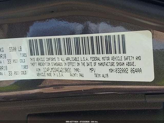 1C4PJMDS4EW219031 Jeep 2014