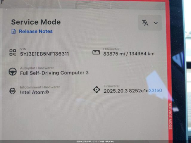 2022 TESLA MODEL 3 5YJ3E1EB5NF136311 Photo 6