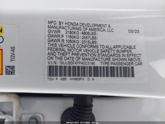 2023 ACURA TLX 19UUB5F47PA003146 Photo 8