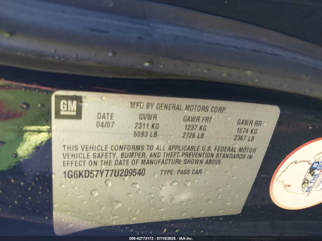 2007 CADILLAC DTS 1G6KD57Y77U209540 Photo 8