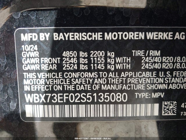 BMW X1 Xdrive28i 2025 WBX73EF02S5135080 Image 9