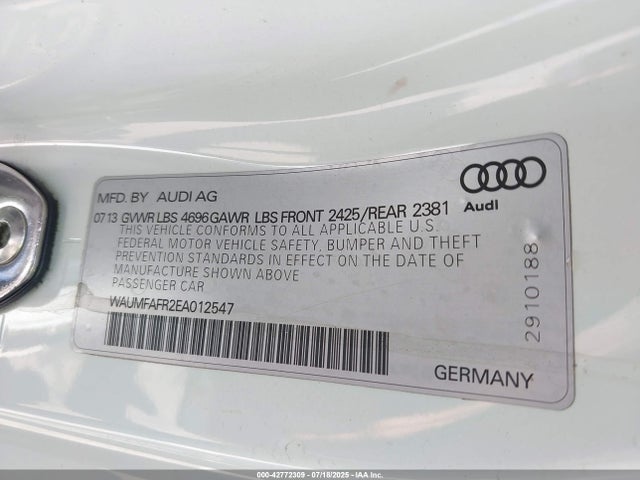 2014 AUDI A5 WAUMFAFR2EA012547 Photo 8