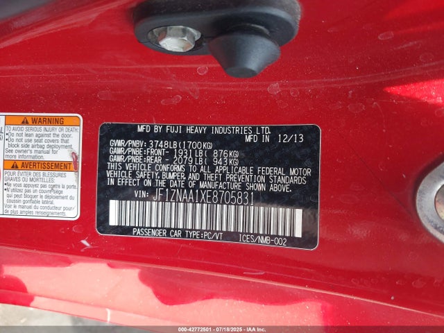 JF1ZNAA1XE8705831 Scion scion fr-s