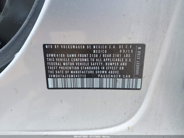 3VWD67AJ3GM243712 Volkswagen 1.4t