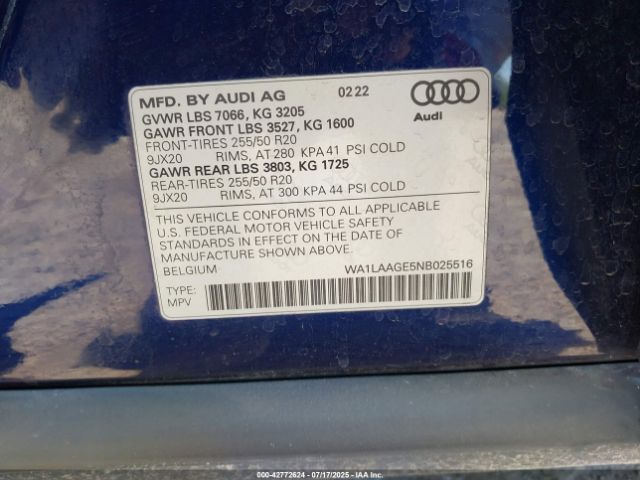 2022 AUDI E-TRON WA1LAAGE5NB025516 Photo 8