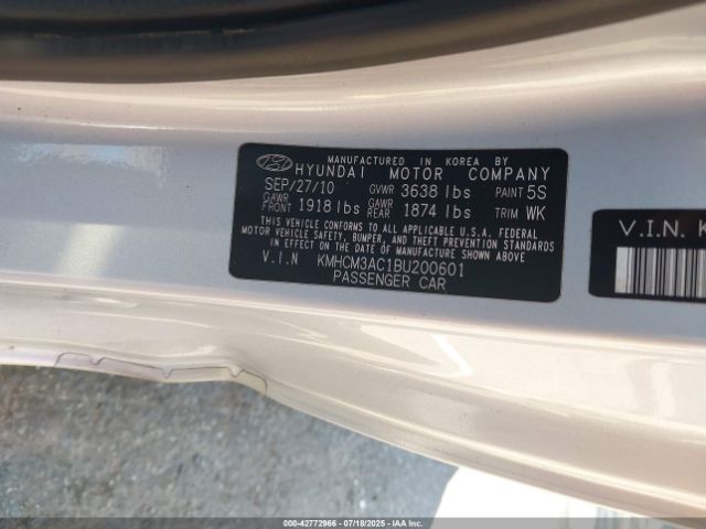 2011 HYUNDAI ACCENT KMHCM3AC1BU200601 Photo 8