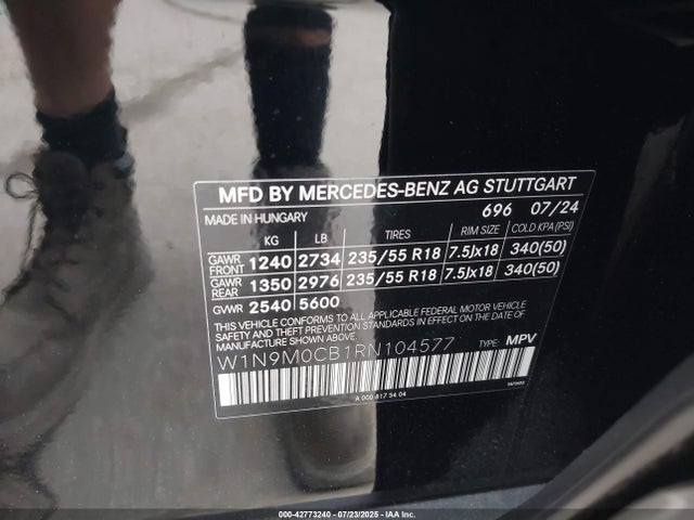 W1N9M0CB1RN104577 Mercedes-Benz 2024
