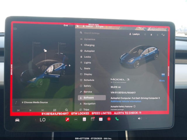 5YJ3E1EA1LF804917 Tesla MODEL 3