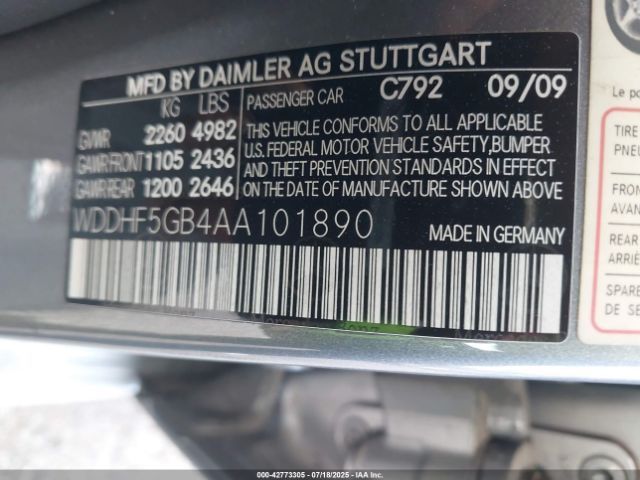 2010 MERCEDES-BENZ E 350 WDDHF5GB4AA101890 Photo 8
