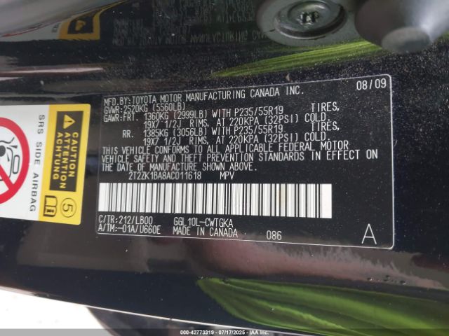 2010 LEXUS RX 350 2T2ZK1BA8AC011618 Photo 8
