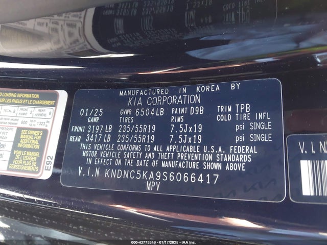 KIA gamma ii + hev 2025 KNDNC5KA9S6066417 Image 9