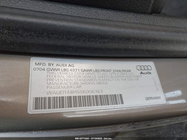 2005 AUDI A4 WAUDT48H55K006363 Photo 8