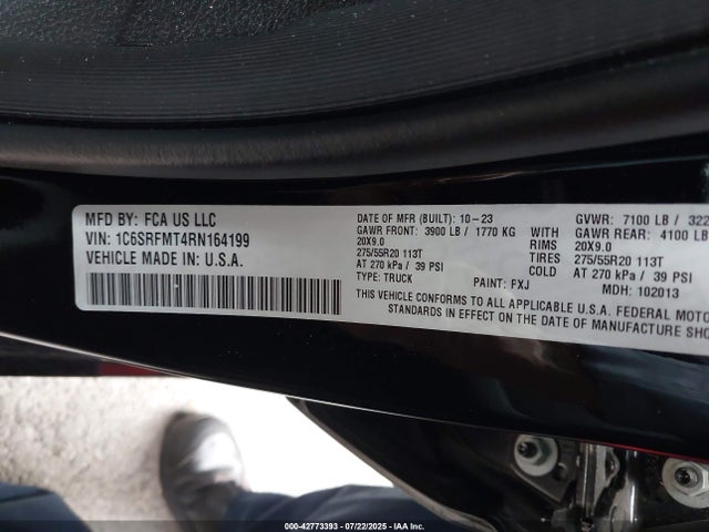 RAM 1500 2024 1C6SRFMT4RN164199 Image 9