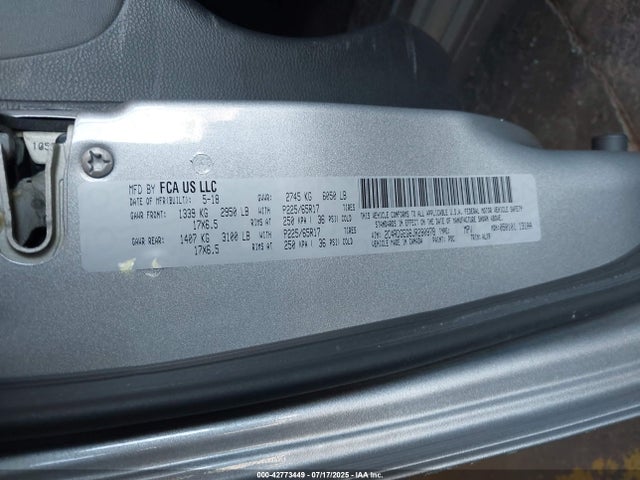 Dodge Grand Caravan 2018 2C4RDGEG6JR280878 Image 9
