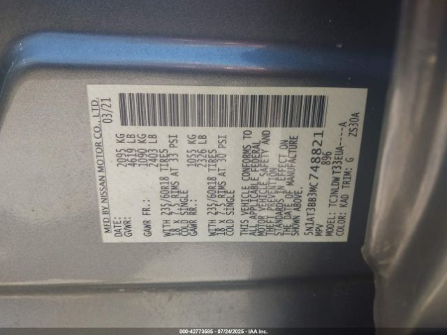 2021 NISSAN ROGUE 5N1AT3BB3MC748821 Photo 8