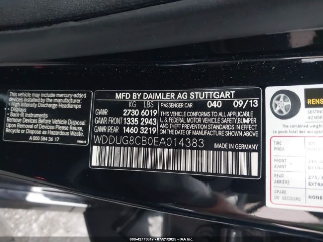 2014 MERCEDES-BENZ S 550 WDDUG8CB0EA014383 Photo 8