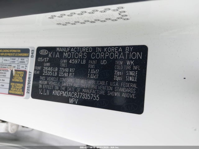 KIA gdi theta ii 2018 KNDPM3AC8J7335755 Image 9
