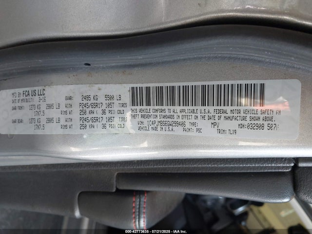 1C4PJMBS6GW299406 Jeep 2016