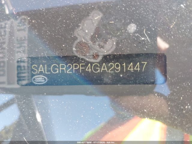 2016 LAND ROVER RANGE ROVER SALGR2PF4GA291447 Photo 8