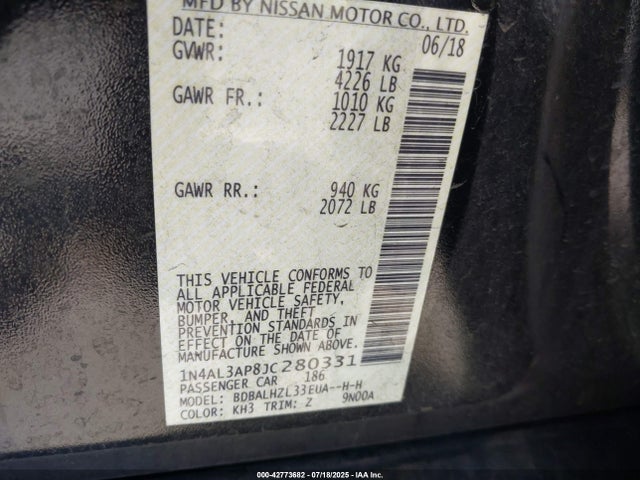 Nissan 2018 2018 1N4AL3AP8JC280331 Image 9