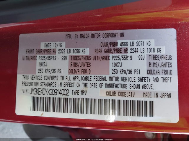 JM3KE4DYXG0914002 Mazda py