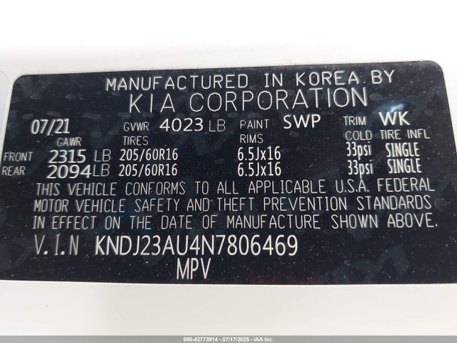 KNDJ23AU4N7806469 KIA mpi nu