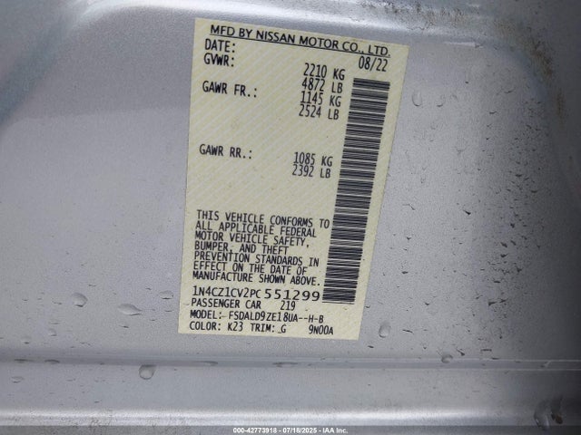 1N4CZ1CV2PC551299 Nissan 2023