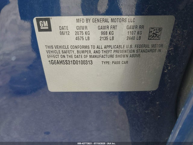 2013 CADILLAC ATS 1G6AH5S31D0100313 Photo 8