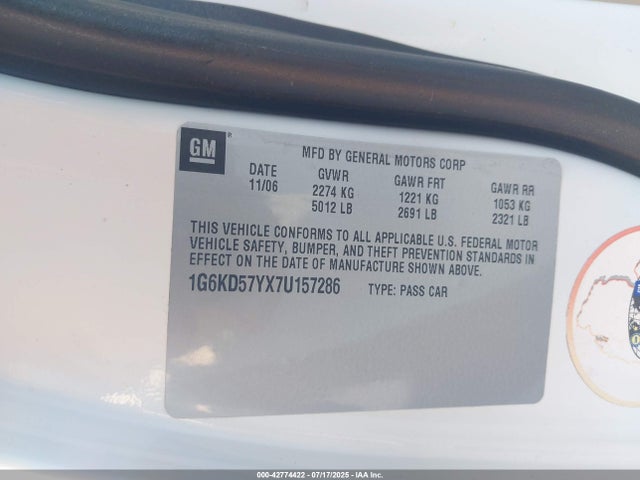2007 CADILLAC DTS 1G6KD57YX7U157286 Photo 8