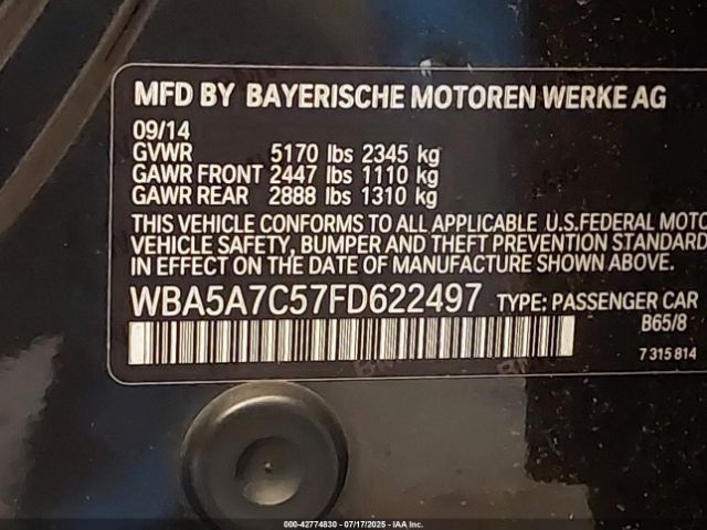 2015 BMW 528I WBA5A7C57FD622497 Photo 8