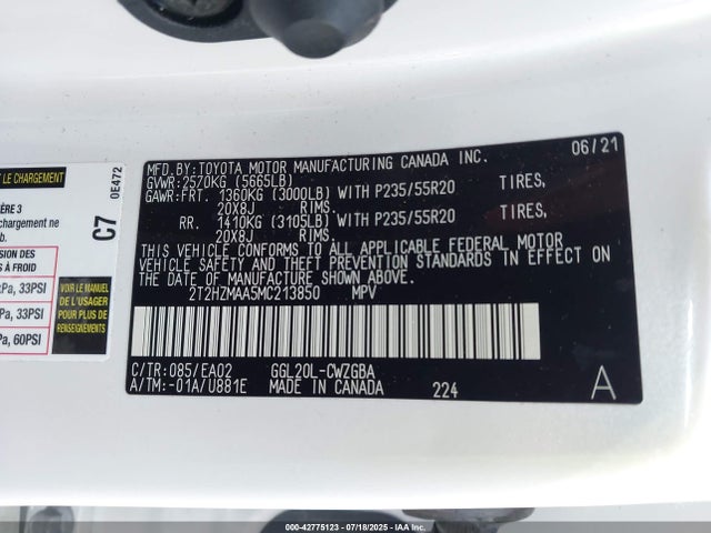 Lexus 2gr-fks 2021 2T2HZMAA5MC213850 Image 9