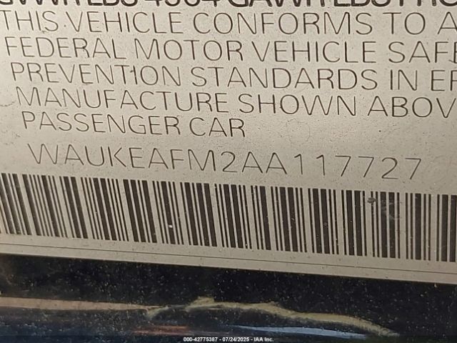 2010 AUDI A3 WAUKEAFM2AA117727 Photo 8