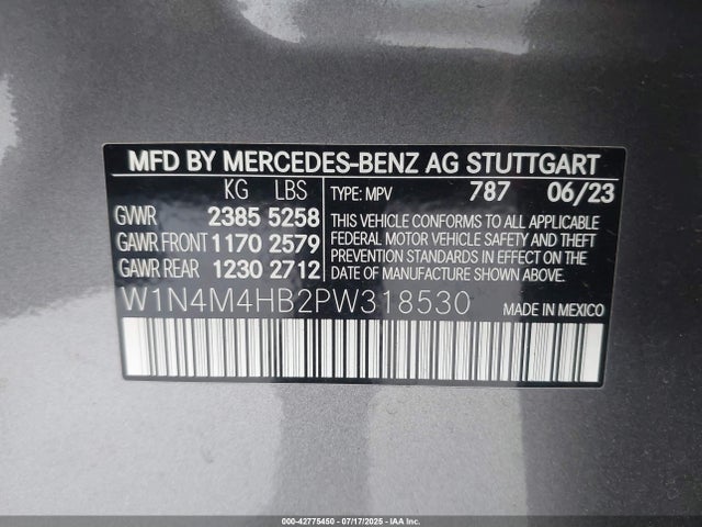 W1N4M4HB2PW318530 Mercedes-Benz m260
