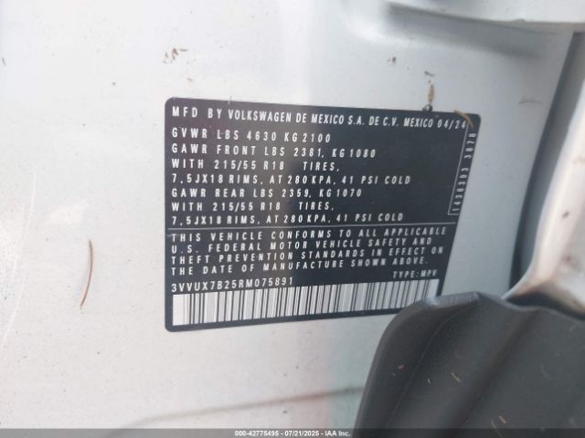 2024 VOLKSWAGEN TAOS 3VVUX7B25RM075891 Photo 8