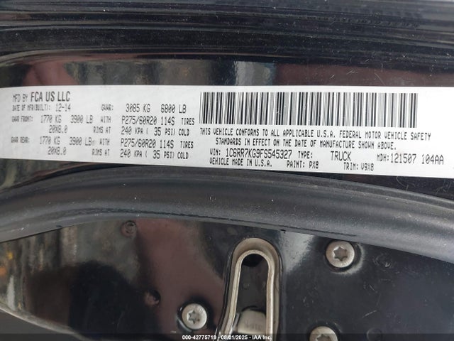 RAM 1500 2015 1C6RR7KG9FS545327 Image 9