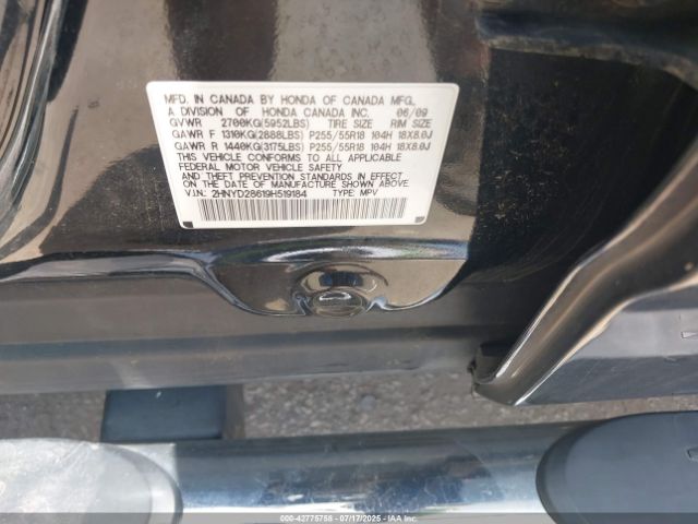 2009 ACURA MDX 2HNYD28619H519184 Photo 8