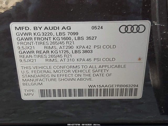 2024 AUDI Q8 E-TRON WA15AAGE7RB063294 Photo 8
