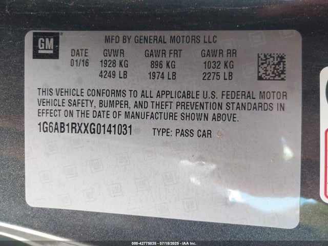 2016 CADILLAC ATS 1G6AB1RXXG0141031 Photo 8