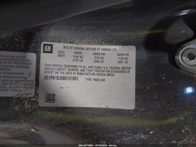 2011 CHEVROLET CAMARO 2G1FK1EJ6B9121581 Photo 8