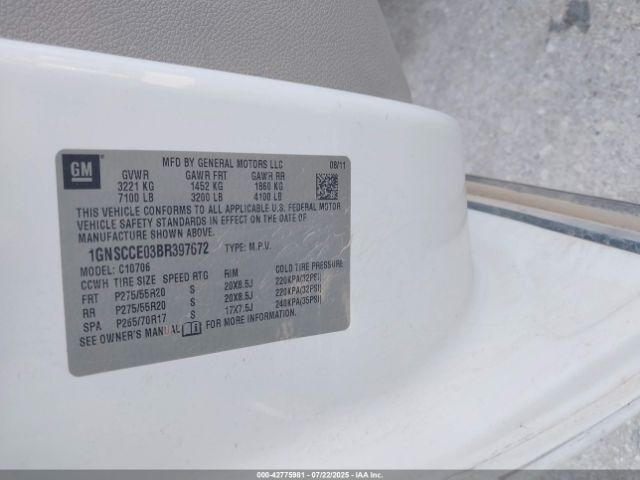 2011 CHEVROLET TAHOE 1GNSCCE03BR397672 Photo 8