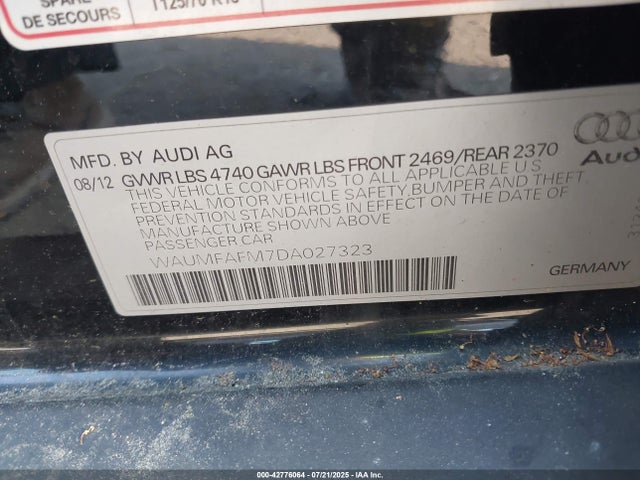 2013 AUDI A3 WAUMFAFM7DA027323 Photo 8