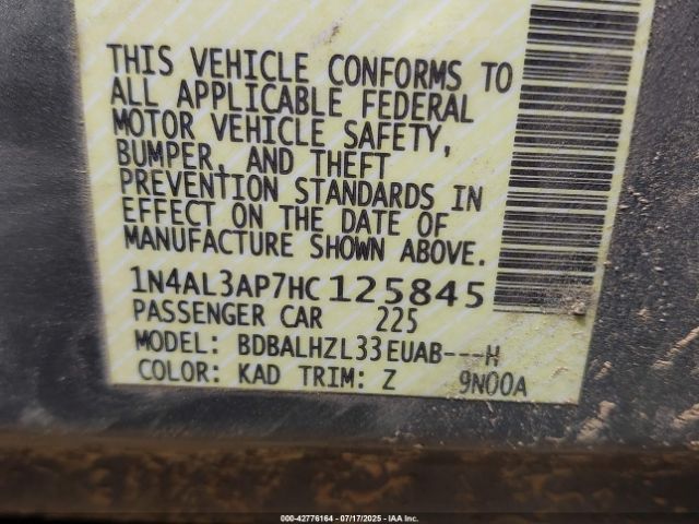 2017 NISSAN ALTIMA 1N4AL3AP7HC125845 Photo 8