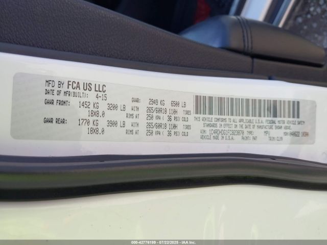 2015 DODGE DURANGO 1C4RDHDG1FC823870 Photo 8