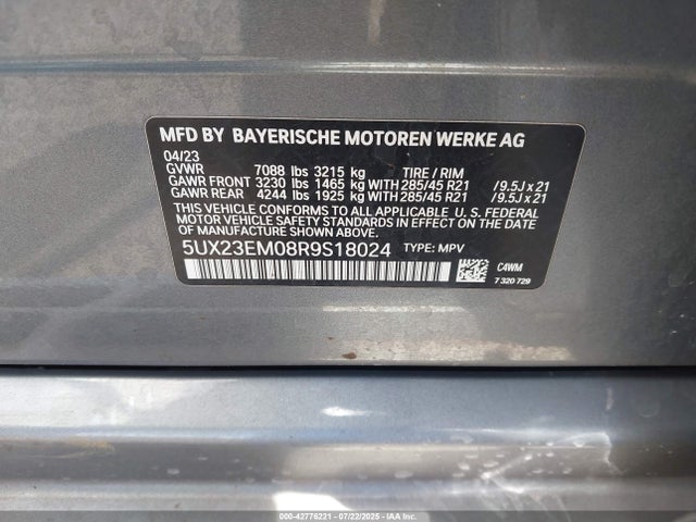 5UX23EM08R9S18024 BMW 2024