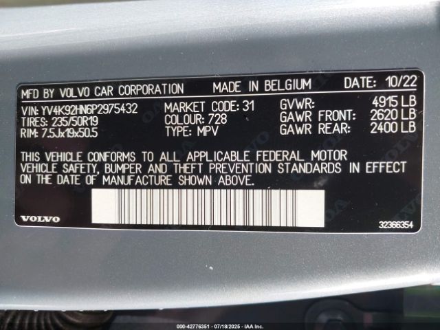 2023 VOLVO XC40 YV4K92HN6P2975432 Photo 8