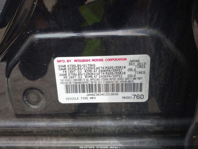 2014 MITSUBISHI OUTLANDER JA4AZ3A34EZ018695 Photo 8