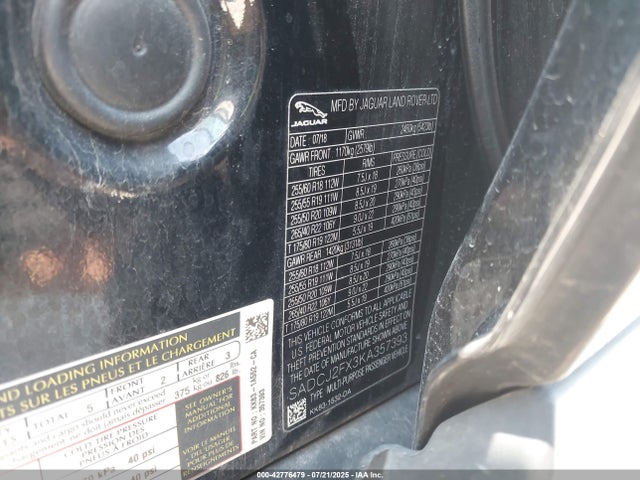 2019 JAGUAR F-PACE SADCJ2FX3KA357393 Photo 8