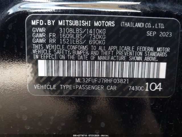 2024 MITSUBISHI MIRAGE G4 ML32FUFJ7RHF03821 Photo 8