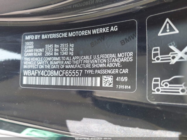 BMW M850i Xdrive 2021 WBAFY4C08MLF65557 Image 9
